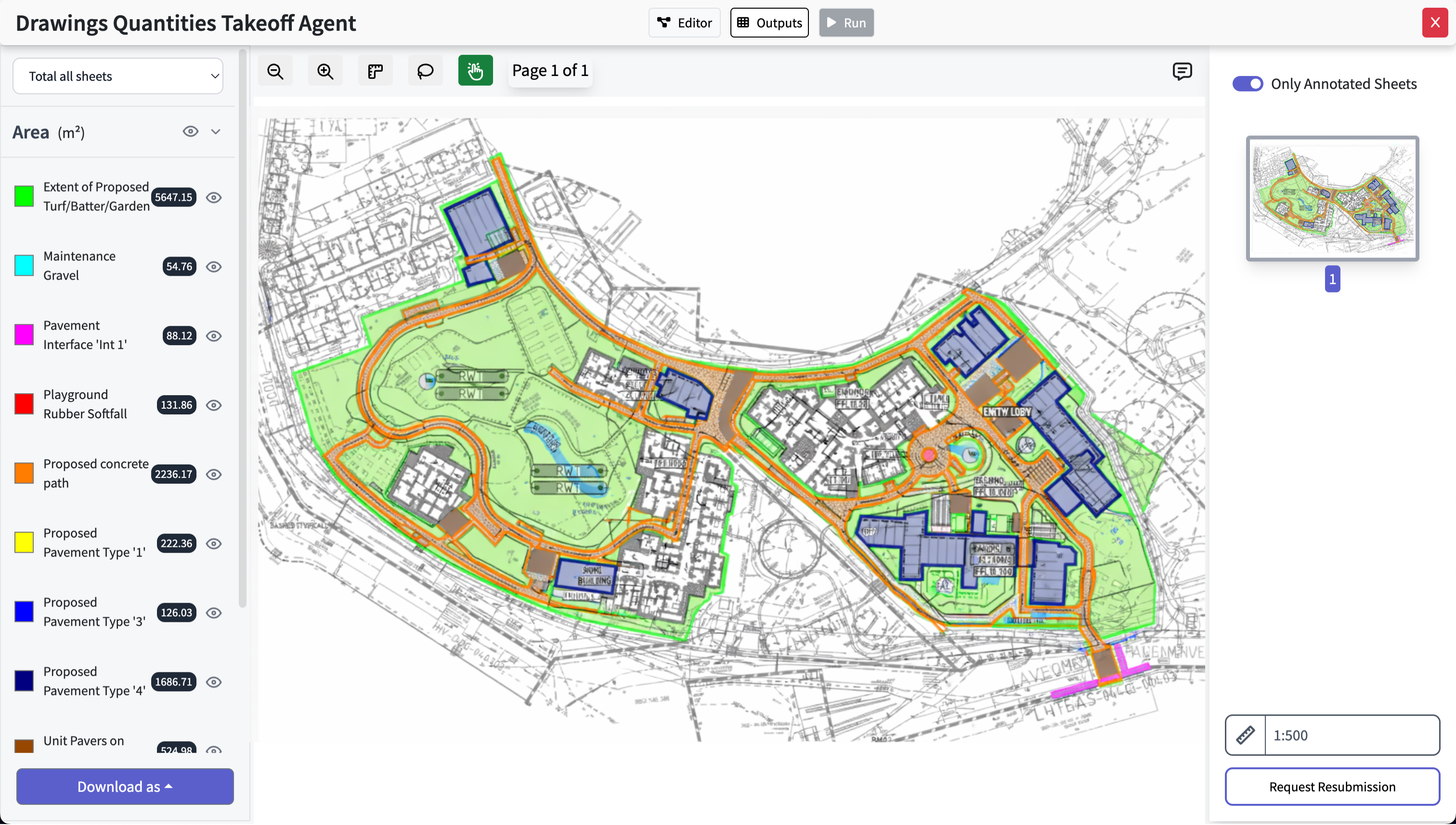 Review results, references and export to Excel